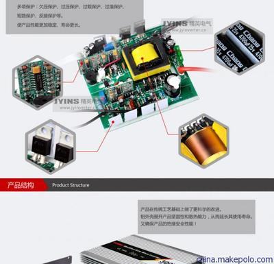 【修正弦波逆变器 300W车载逆变器 家用/太阳能逆变器】价格,厂家,图片,车载逆变器/车载电源,乐清市精英电气科技-