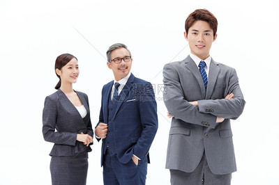 商业精英团队中的男精英形象